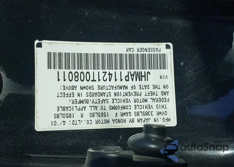 2001 Honda S2000 from USA, damaged, VIN JHMAP11421T008011